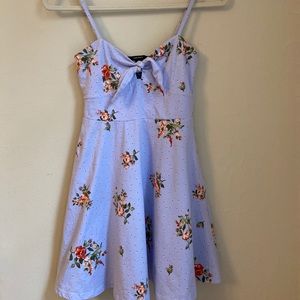 Forever 21 Blue floral tie front mini dress
